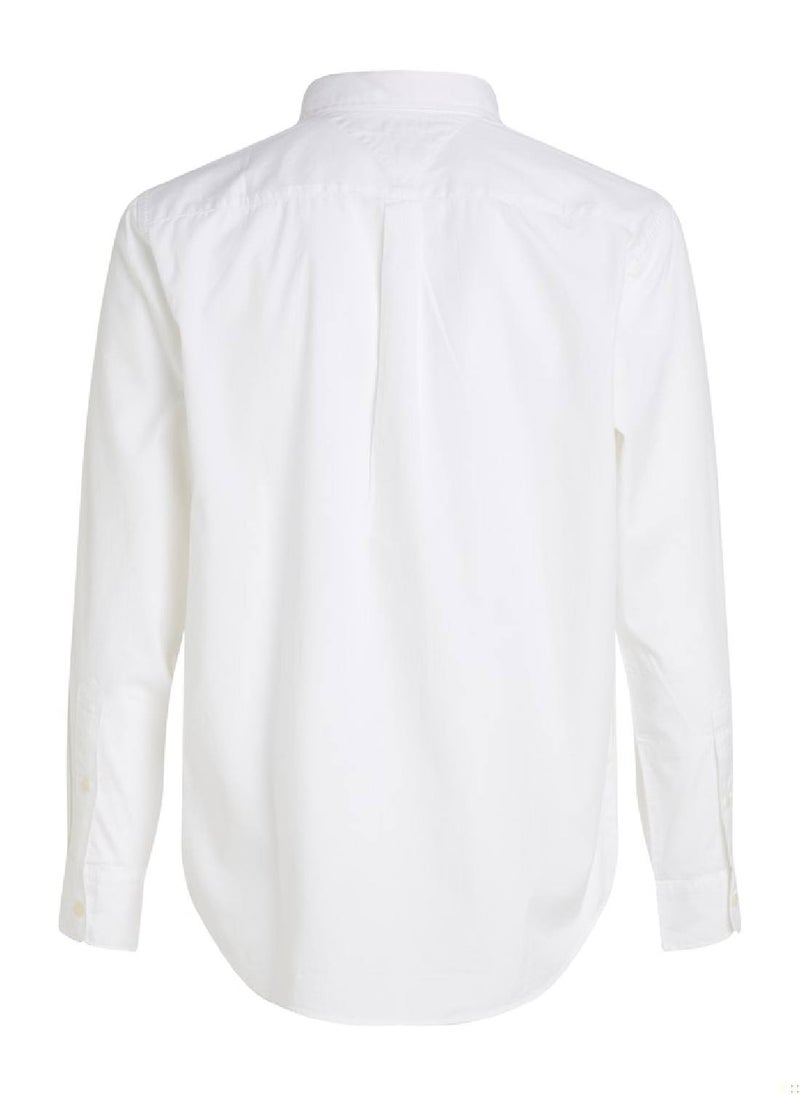 Men's Flex Poplin Shirt - Cotton, White
