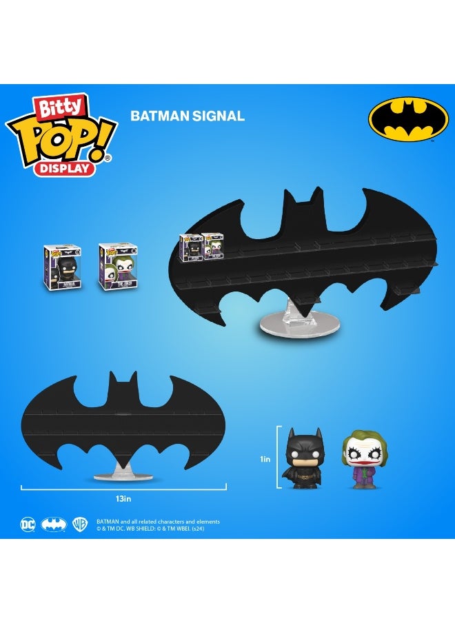 Funko Pop! The Dark Knight Trilogy Bitty Pop! Display Bat-Signal Batman Display Shelf ( 19.2 cm ) with 2 Vinyl Figures (2.5 cm) Set