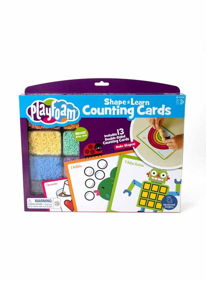 Educational Insights Playfoam Shape & Learn Counting Set, Flash Card Set, Fidget, Sensory Toys, Preschool Kindergarten Classroom Essentials, Ages 3+