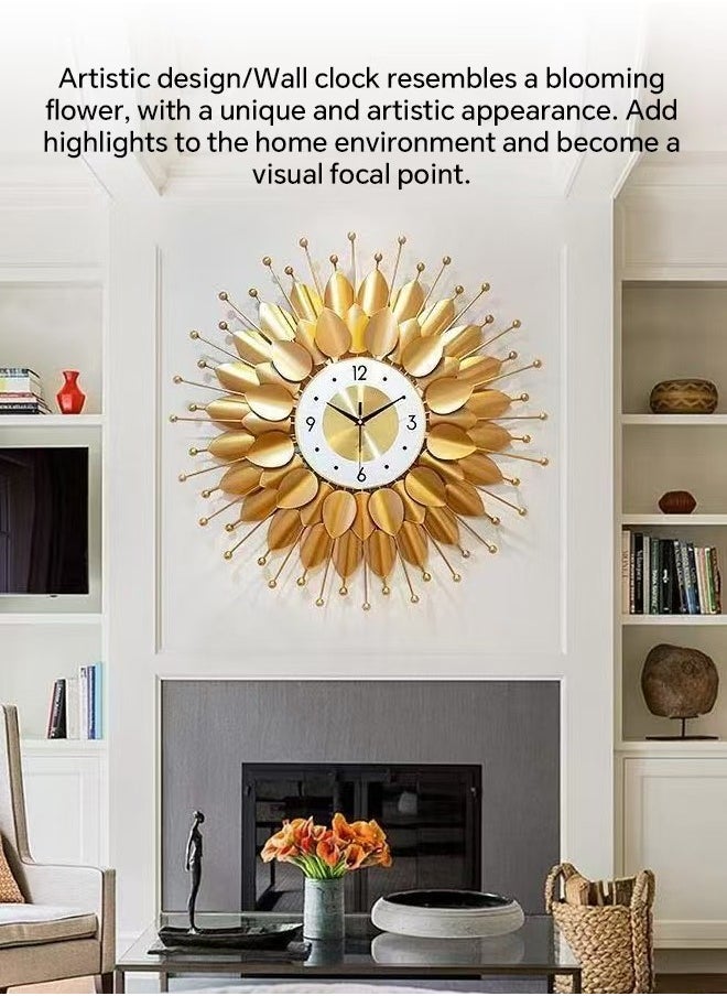 Golden modern art wall clocks