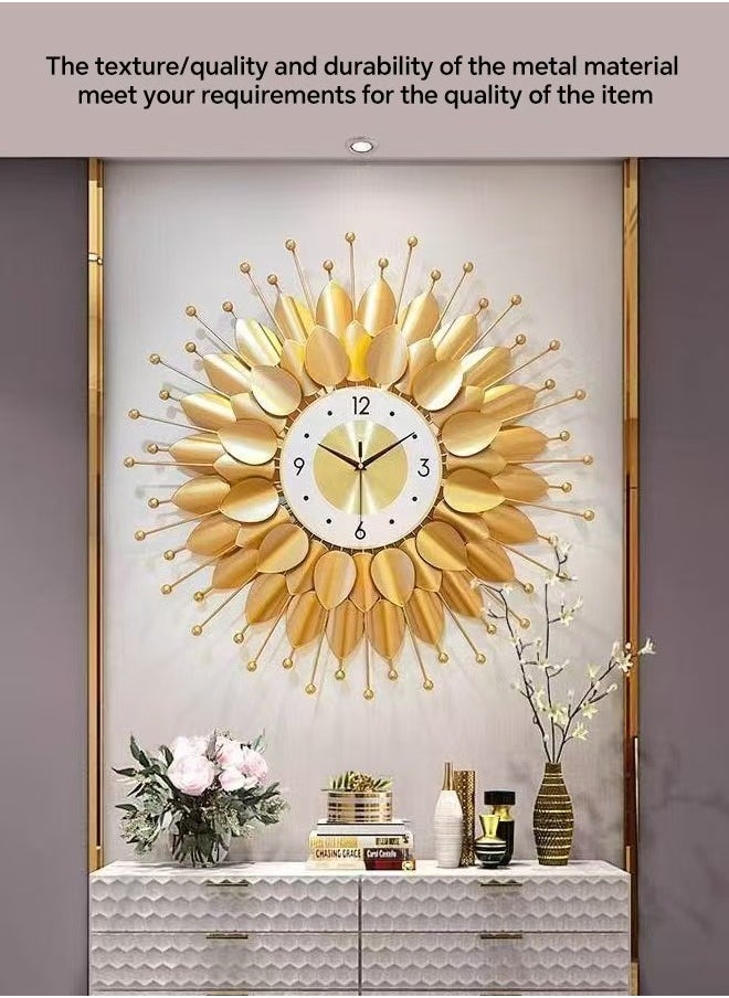 Golden modern art wall clocks