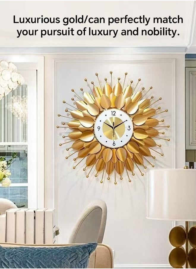 Golden modern art wall clocks