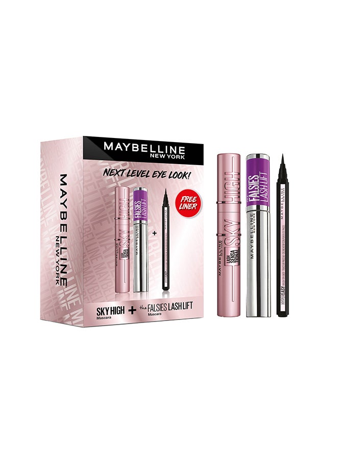 Your Next Level Eye Look - 1 Sky High Mascara, 1 Hyper Easy Liner And 1 Falsies Lash Lift Mascara Set, Special Offer