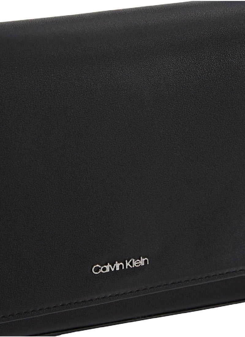 Women's Convertible Shoulder Bag - Faux Leather, Black