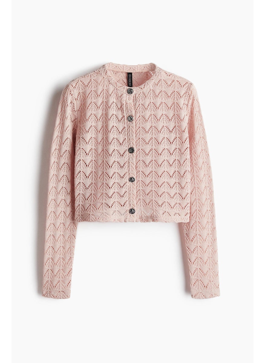 Pointelle-Knit Cardigan