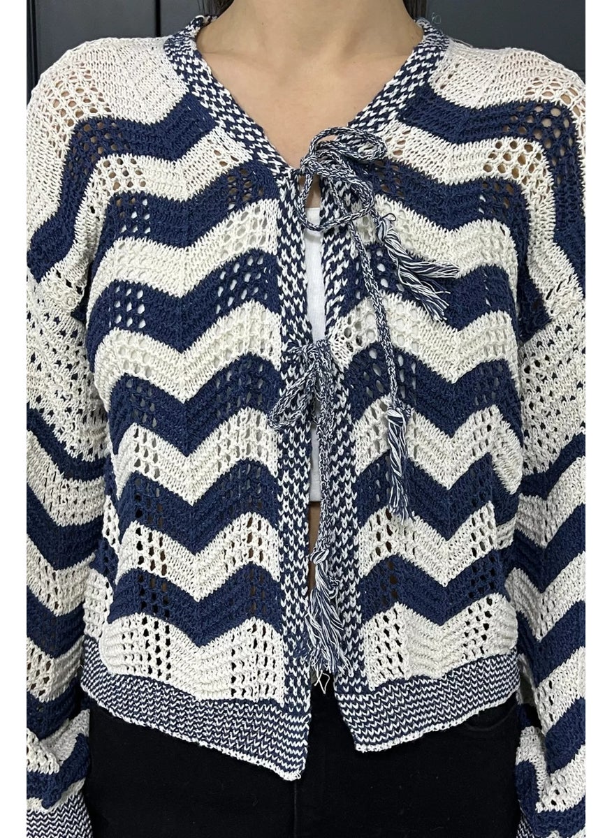 Women's Front Laced Knitted Sweater Cardigan