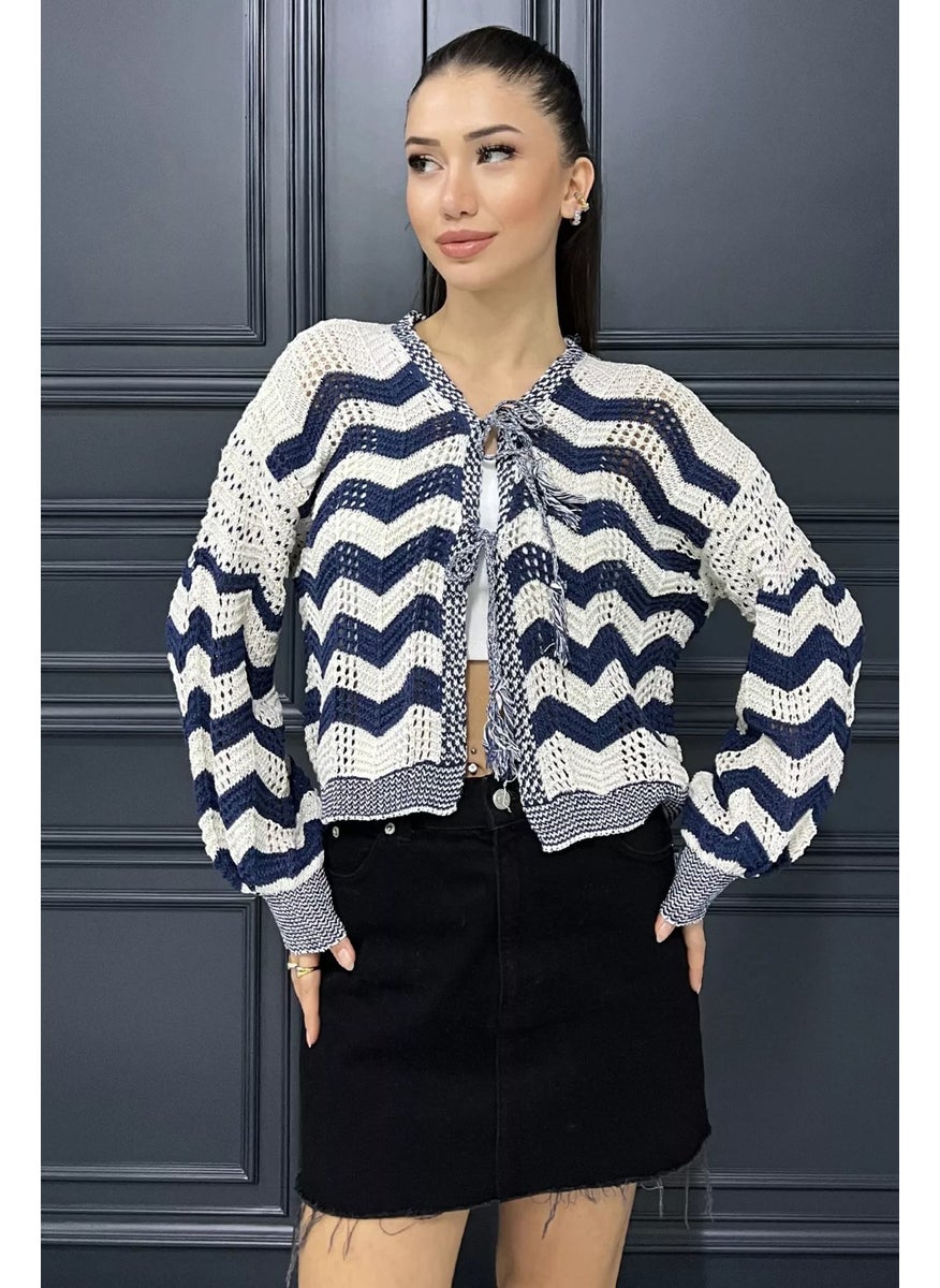 Women's Front Laced Knitted Sweater Cardigan