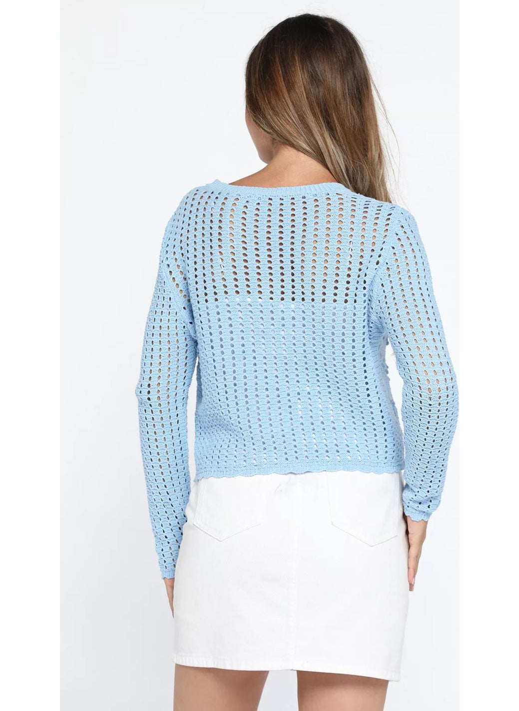 Openwork Embossed Patterned Front Buttoned Women's Knitwear Cardigan