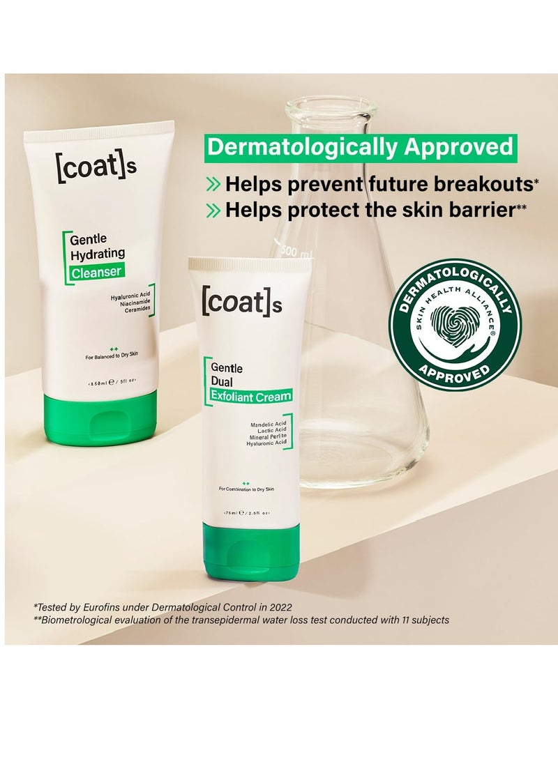 COATS Detox Duo – Hydrating Cleanser 5 oz & Dual Exfoliant Cream 2.5 oz – Clinically Proven to Cleanse & Exfoliate Dry & Combination Skin