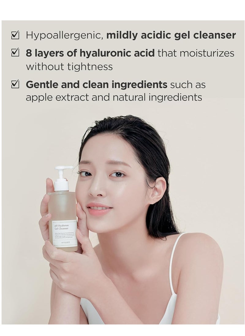 pH Hyaluron Gel Cleanser - Hyaluronic Acid Hydrating Face Wash - pH Balancing Formula for All Skin Types - Hypoallergenic Mild Makeup Cleansing Gel, 1.69 fl.oz. x 2 Pack