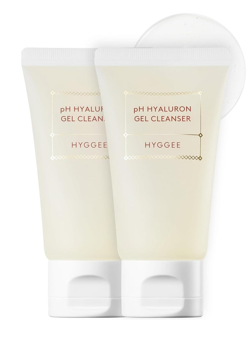 pH Hyaluron Gel Cleanser - Hyaluronic Acid Hydrating Face Wash - pH Balancing Formula for All Skin Types - Hypoallergenic Mild Makeup Cleansing Gel, 1.69 fl.oz. x 2 Pack