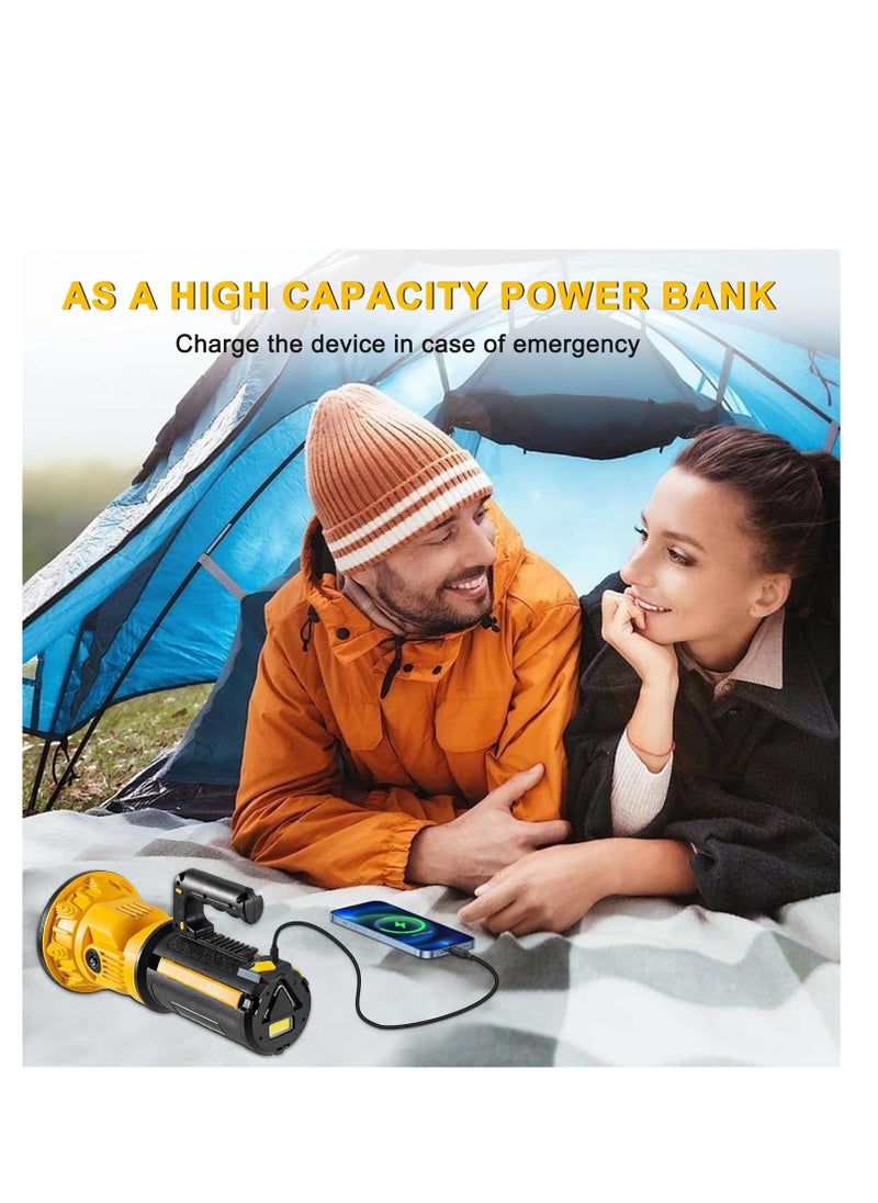 W5165-2 Rechargeable LED Work Light – 3200LM Super Bright, 180° Rotatable Head, 5 Lighting Modes, 4500mAh Battery, IPX5 Waterproof, Foldable Stand u0026 Detachable Handle – Ideal for Garage, Camping