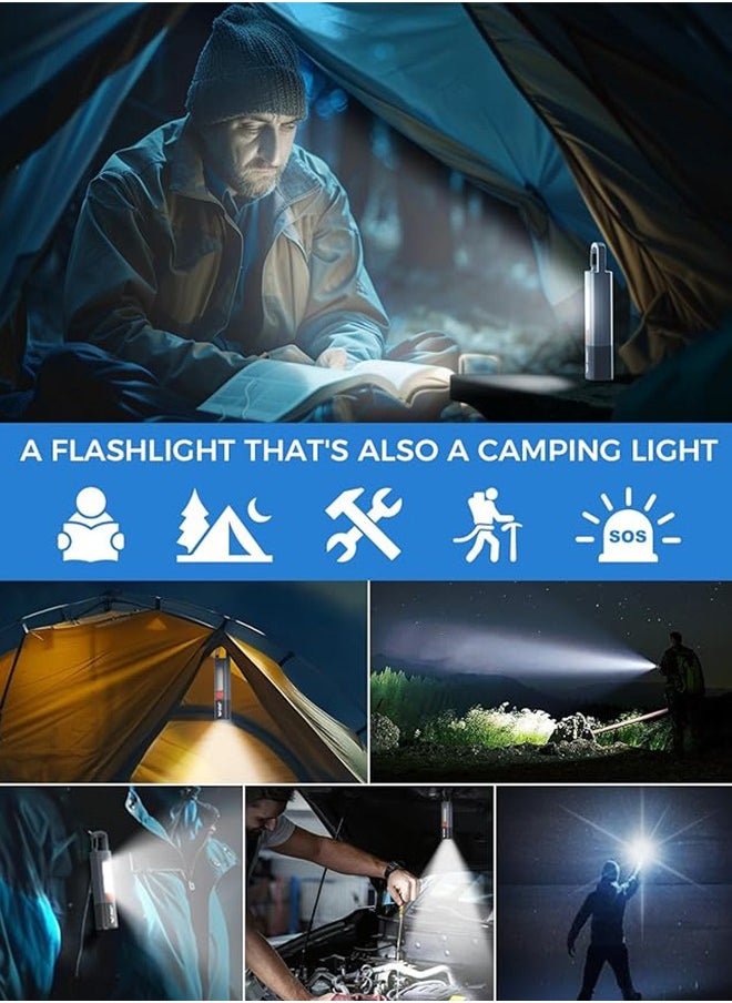 Camping Light Multifunctional flashlight that integrates Torch light rechargeable camping light  reading light  flashlight