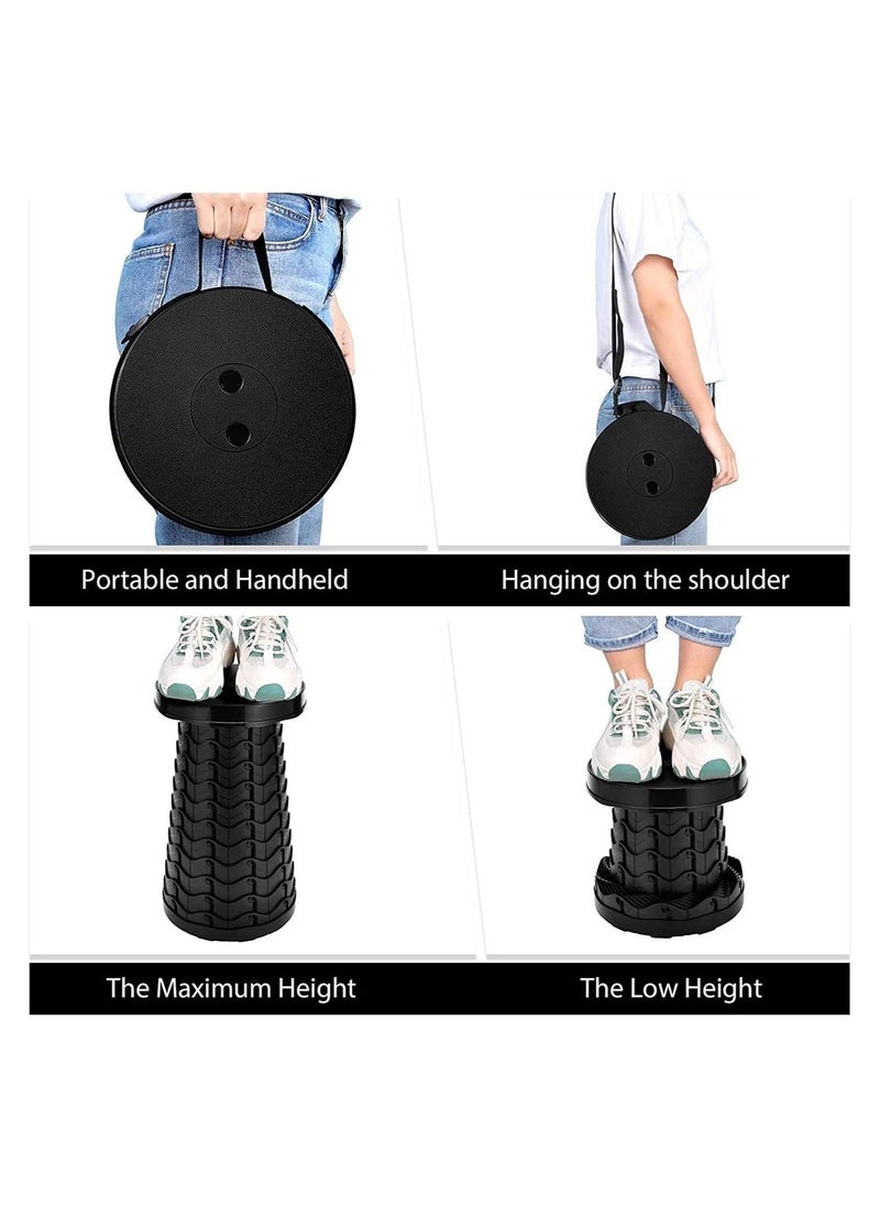 Upgraded Telescopic Stool Lightweight Yet More Sturdy Foldable Stool with Load Capacity 400lbs Portable Collapsible Stool for Adults Indoor Outdoor Activity