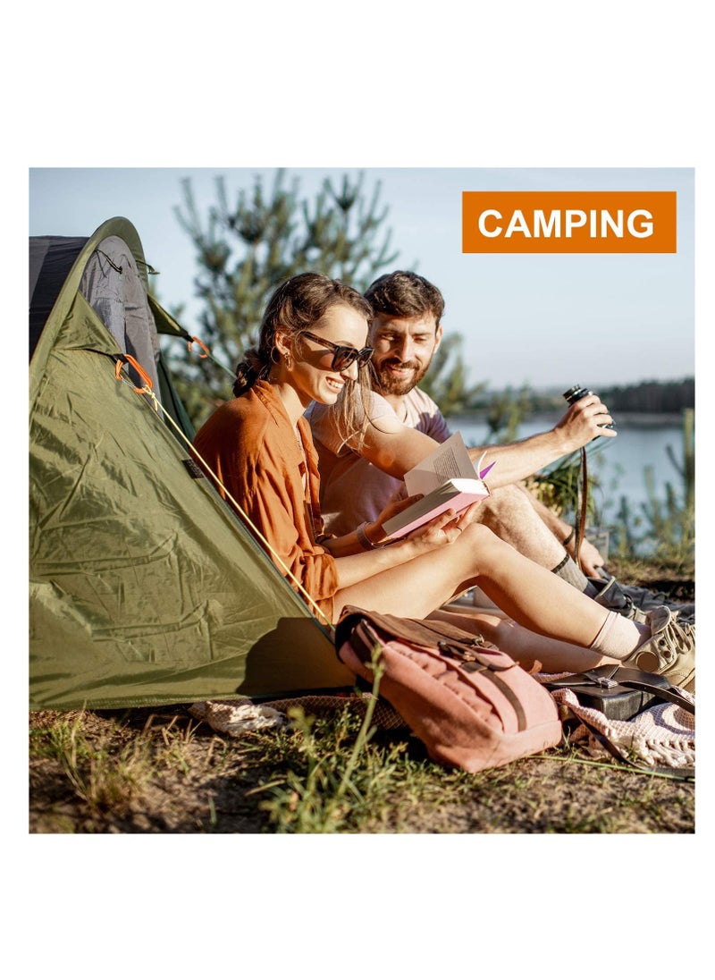 Heavy Duty Carabiner Clips 4 Pack 12KN for Camping Hiking and Dog Leash Black and Orange Small and Durable