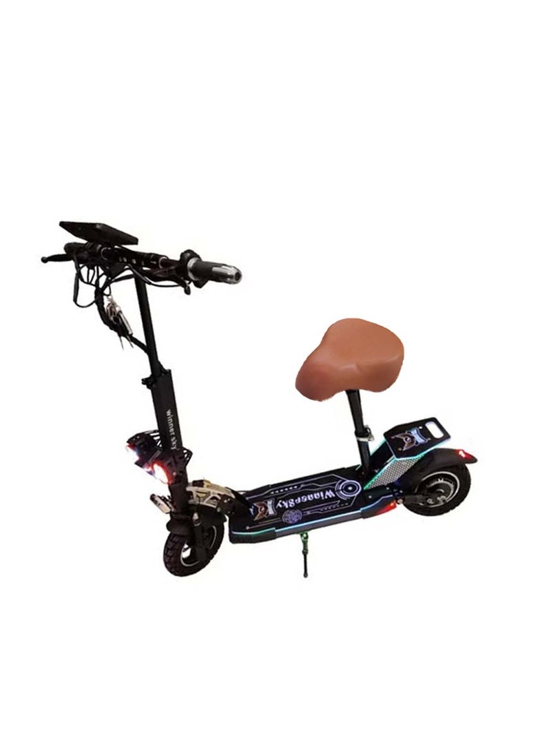 High-Power Electric Scooter with 48V 13Ah Battery and 2000W Motor Black