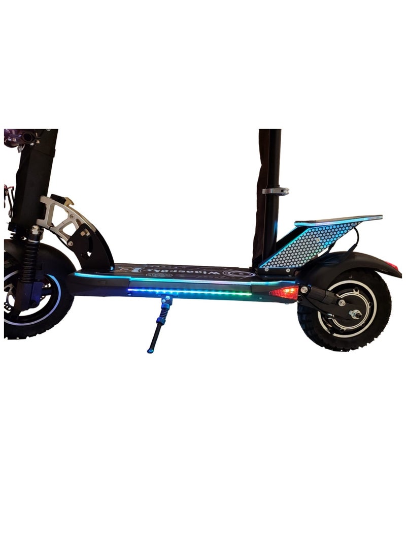 High-Power Electric Scooter with 48V 13Ah Battery and 2000W Motor Black