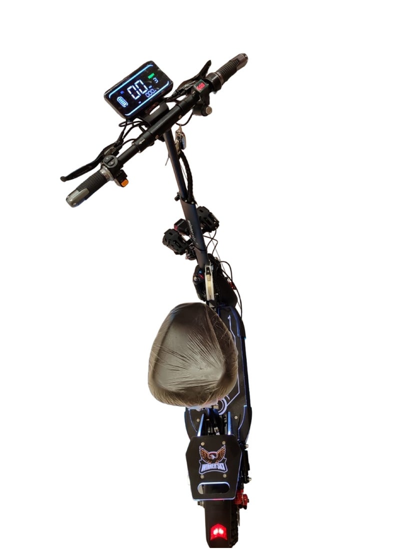 High-Power Electric Scooter with 48V 13Ah Battery and 2000W Motor Black