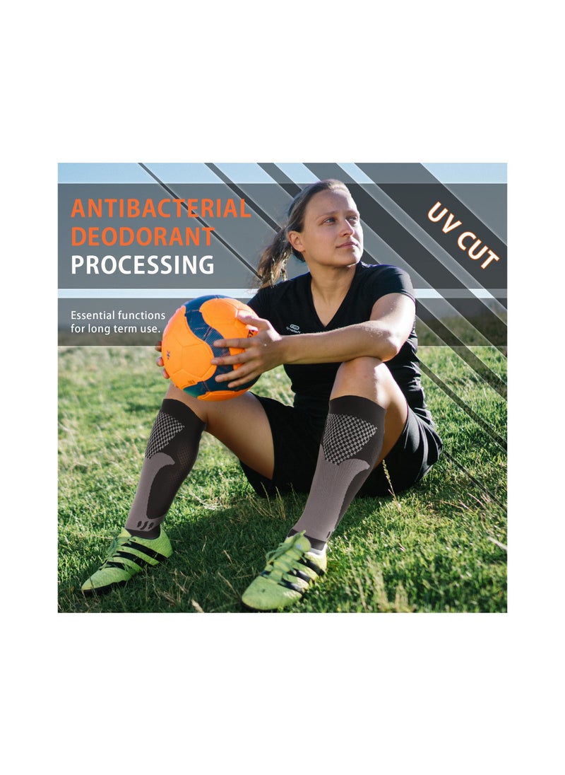 Black Calf Compression Sleeves for Men and Women - Leg Support for Shin Splints, Varicose Veins Treatment, Pain Relief, and Recovery.