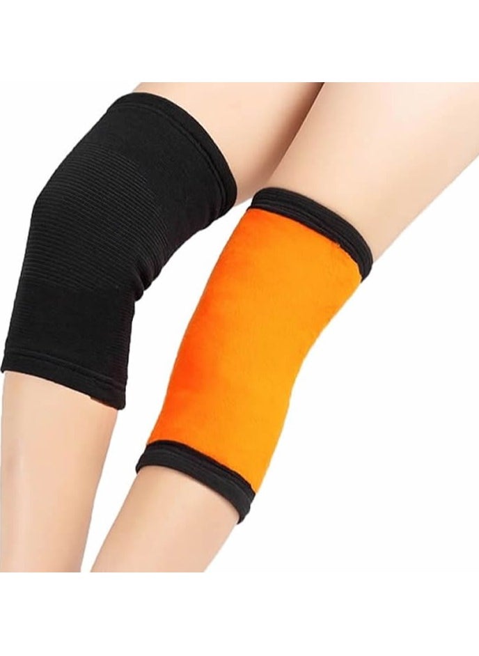 1Pair Cashmere Winter Warm Thermal Knee Leg Sleeve Knee Brace Support Pads for Outdoor Sports (XL Size)