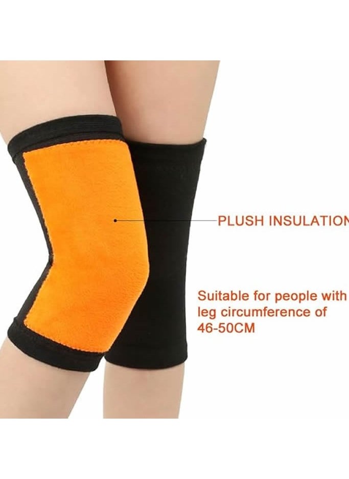 1Pair Cashmere Winter Warm Thermal Knee Leg Sleeve Knee Brace Support Pads for Outdoor Sports (XL Size)