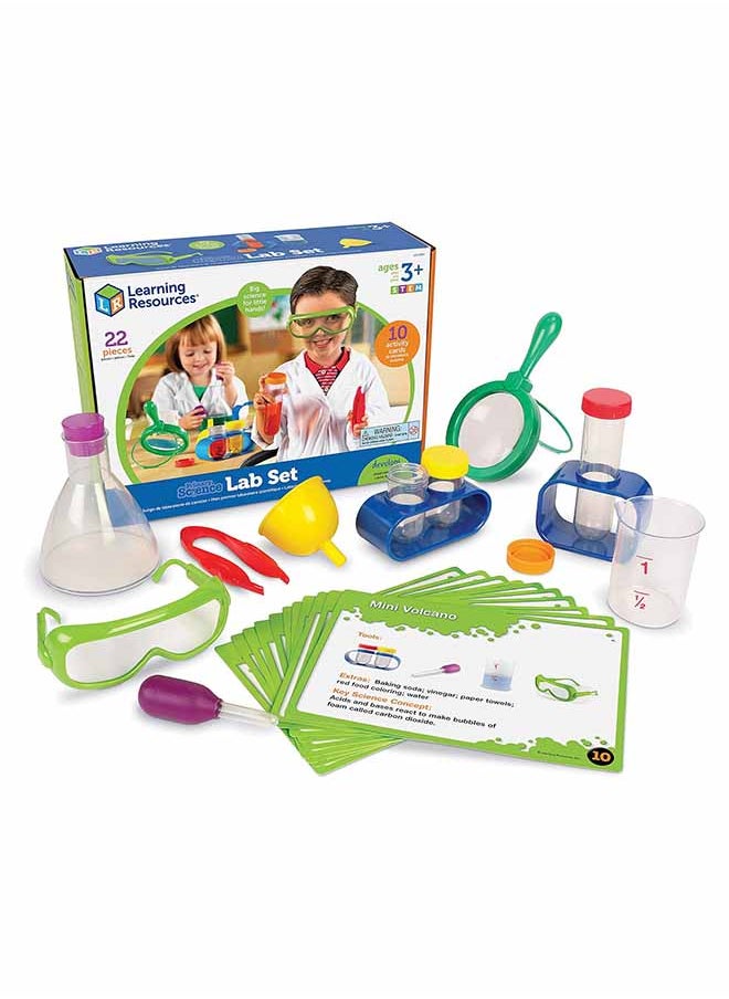 Learning Resources  Primary Science Set, Hands on Lab Kit for Kids, Easy Follow Activities, Beakers, Magnifying Glass, Funnel, Pipette, 22 Pieces, Multicoloured