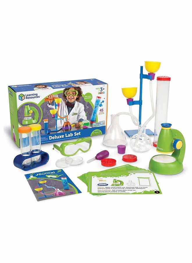 Learning Resources Primary Science Deluxe Lab Set, 20 Kids Science Experiments, Realistic Lab Tools for Kids, Preschool STEM Toys, Test Tubes for Kids, 45-Piece, Ages 3+