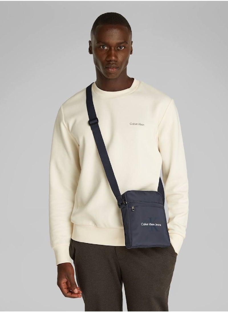 Men's Sports Reporter Crossover Bag - Polyester, Blue