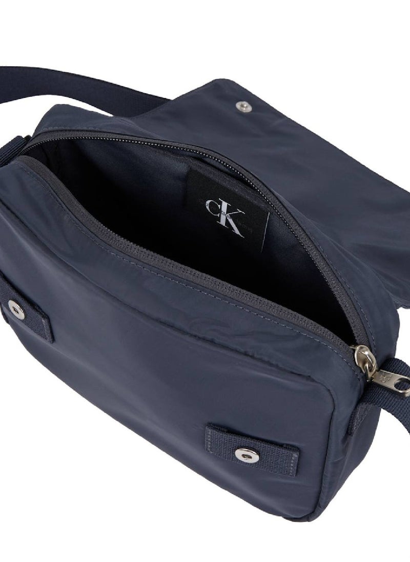 Men's Sports Essential Crossover Flap Bag - Polyester, Blue