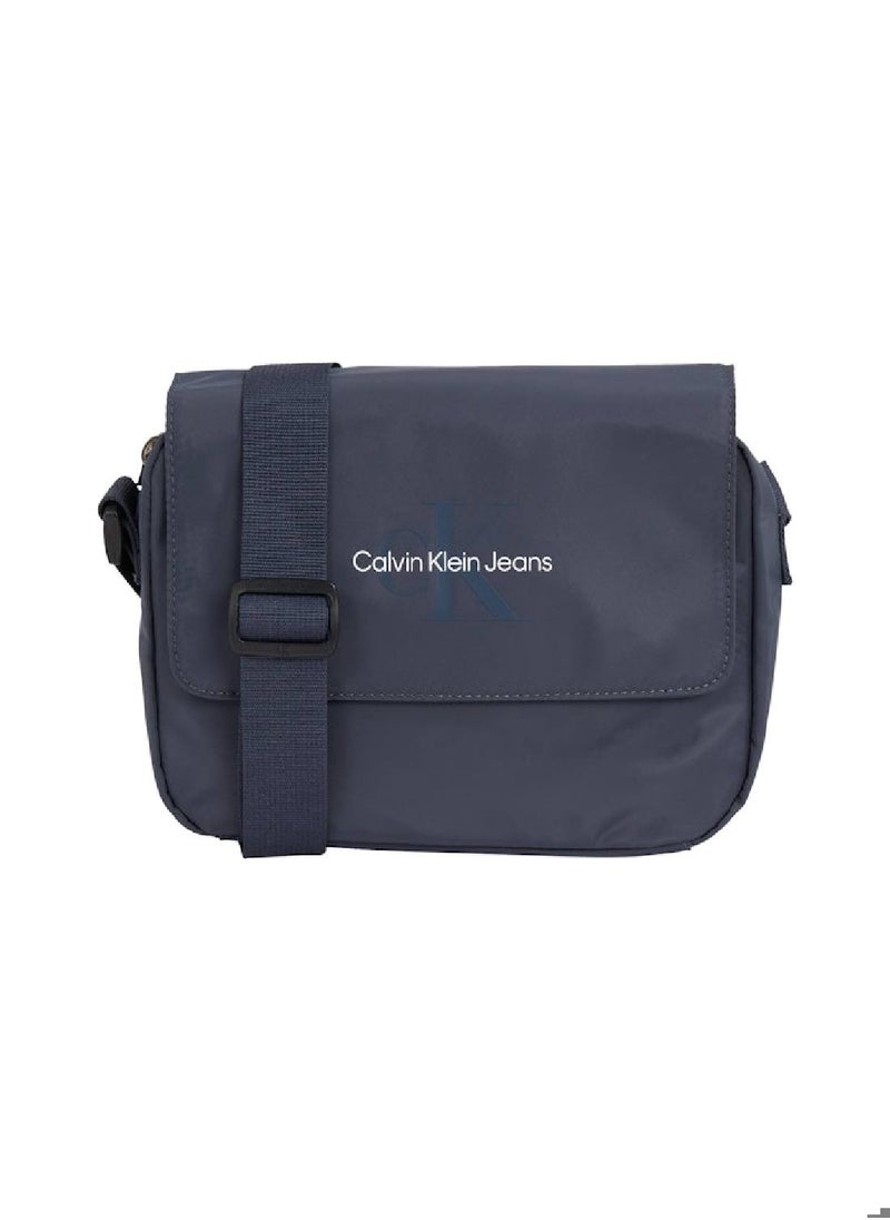 Men's Sports Essential Crossover Flap Bag - Polyester, Blue