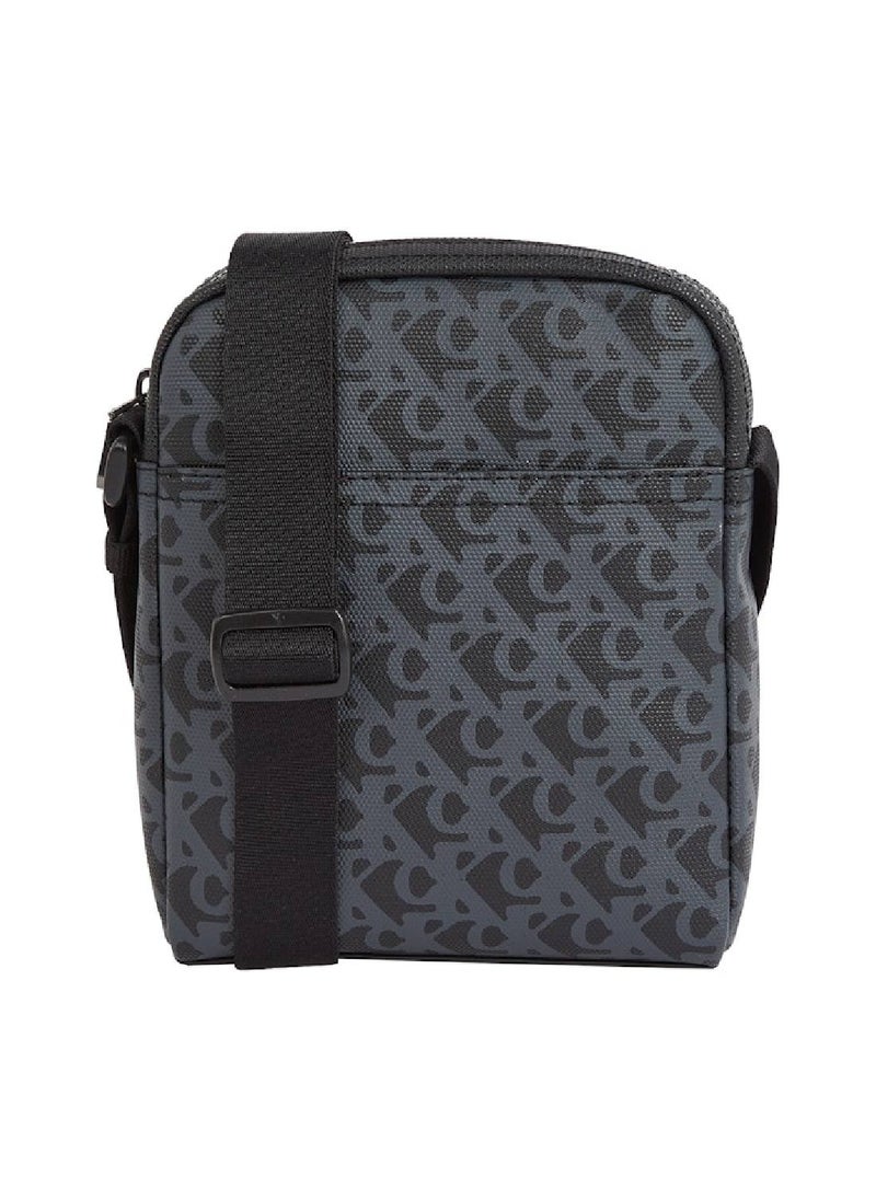Men's Reporter Crossover Bag - Faux Leather, Black