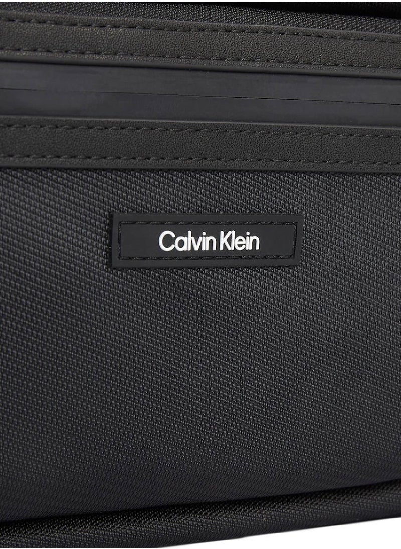 Men's Crossbody Camera Bag - Polyester, Black