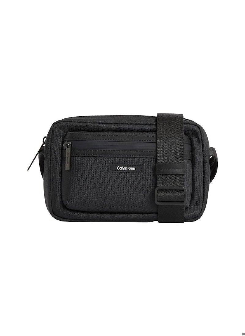 Men's Crossbody Camera Bag - Polyester, Black