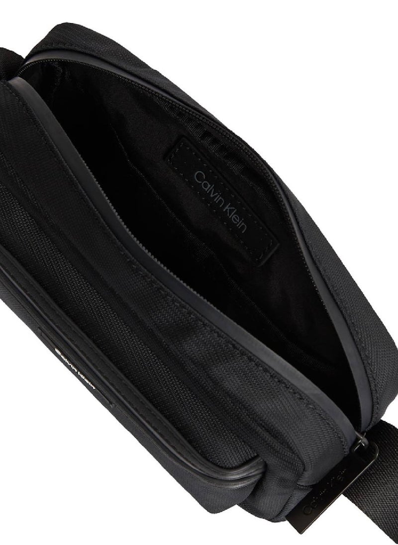 Men's Crossbody Camera Bag - Polyester, Black