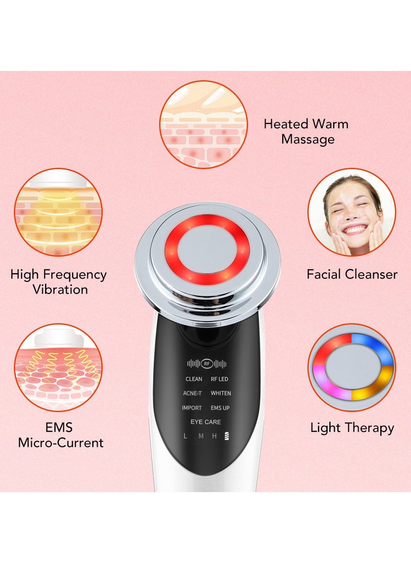 Face Lifting Wrinkle Removal EMS 7 in 1 Electrotherapy LED Facial Massager