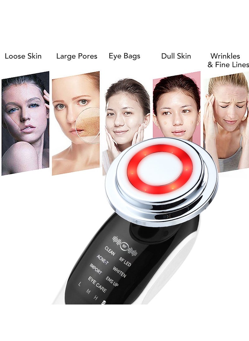 Face Lifting Wrinkle Removal EMS 7 in 1 Electrotherapy LED Facial Massager