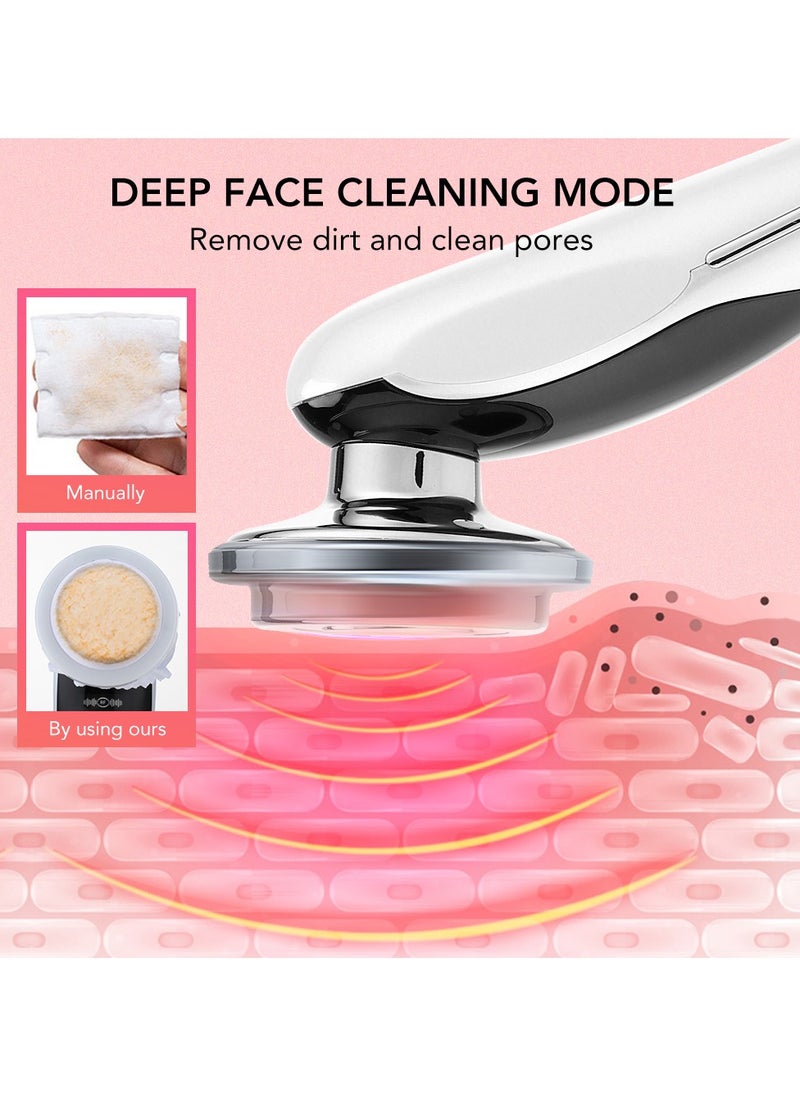 Face Lifting Wrinkle Removal EMS 7 in 1 Electrotherapy LED Facial Massager