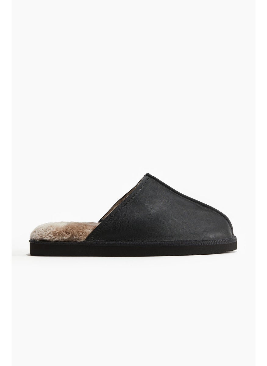 Pile-Lined Slippers