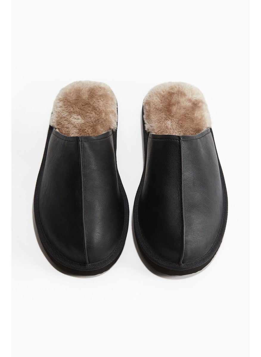 Pile-Lined Slippers