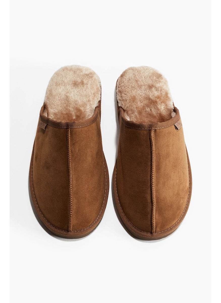 Pile-Lined Slippers