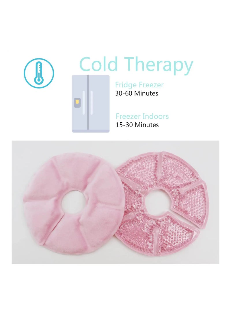 Hot Cold Gel Pads 2Pcs Feeding Therapy Ice Pack for Milk Let-Down Support Pink