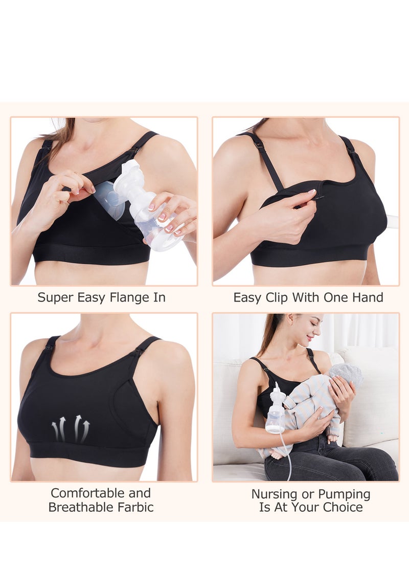 Hands Free Pumping Bra, Adjustable Breast-Pump Holding and Nursing Bra