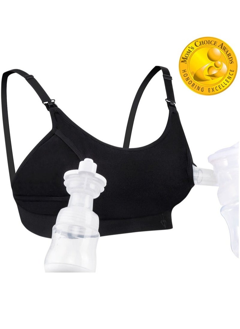 Hands Free Pumping Bra, Adjustable Breast-Pump Holding and Nursing Bra