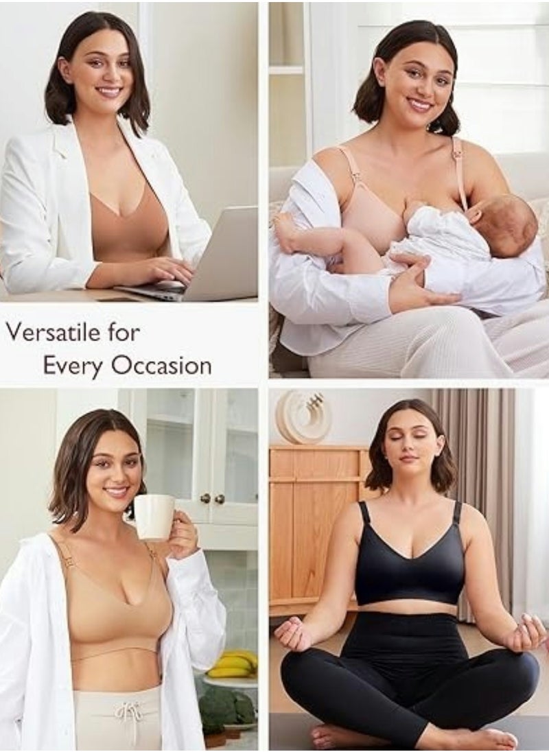 Nursing Bras for Breastfeeding, YN21 Seamless Ultra Comfort Maternity Bra, Natural Shape, Pregnancy Sleep Bralette