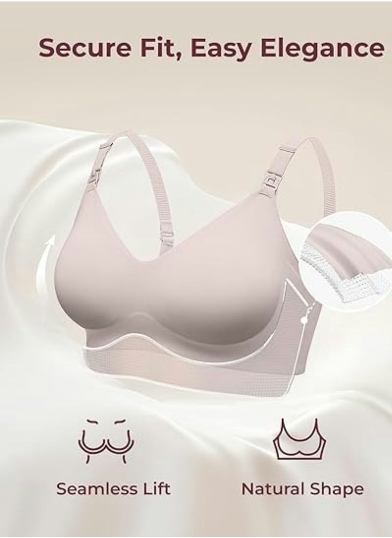 Nursing Bras for Breastfeeding, YN21 Seamless Ultra Comfort Maternity Bra, Natural Shape, Pregnancy Sleep Bralette