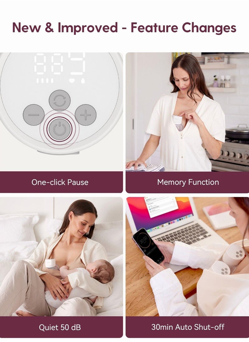 Wearable, Hands-Free, Single S12 Pro Breast Pump With Comfortable Double-Sealed 24 MM And 3 Modes And 9 Levels