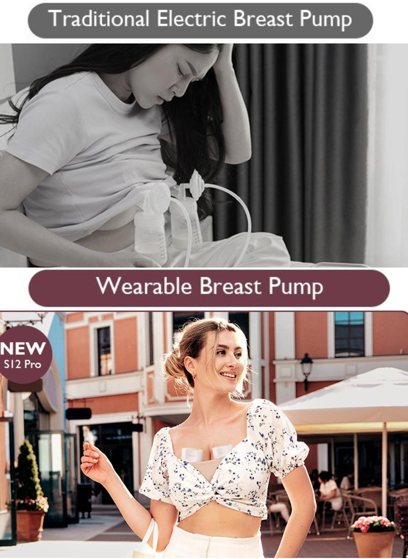 Wearable, Hands-Free, Single S12 Pro Breast Pump With Comfortable Double-Sealed 24 MM And 3 Modes And 9 Levels