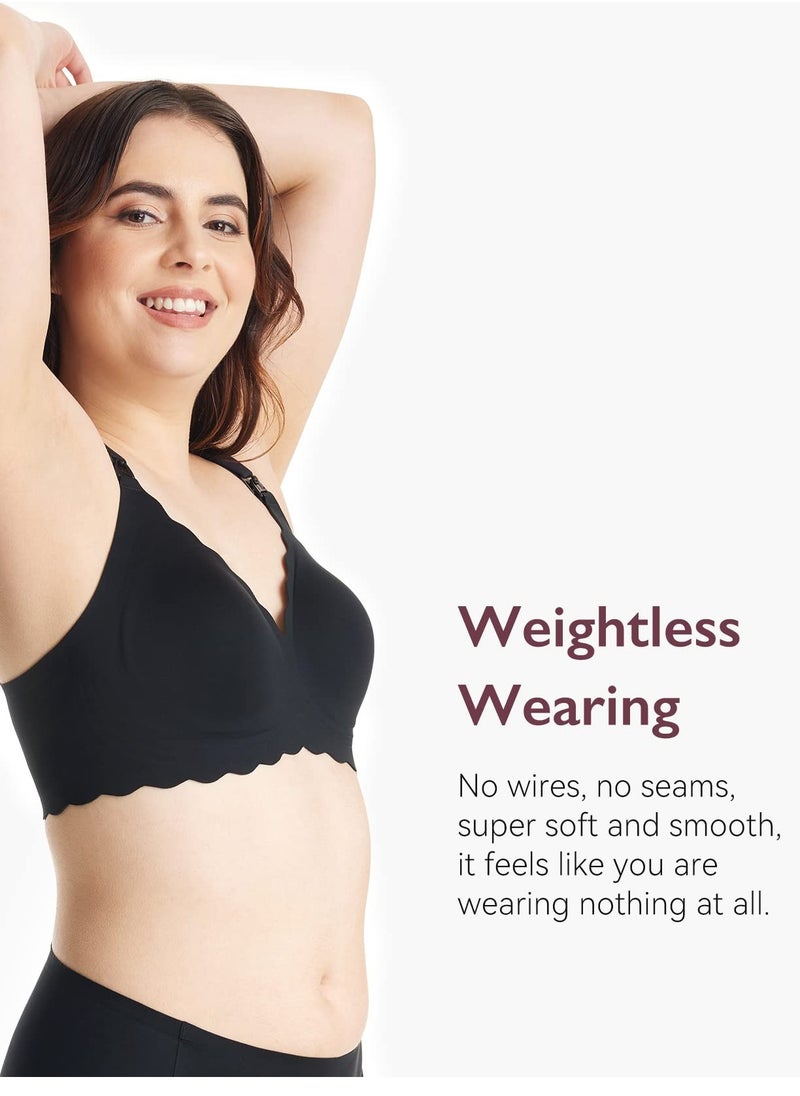 Nursing Bras for Breastfeeding YN46 Jelly Strip Support Comfort Maternity Bra Seamless Soft Wirefree Pregnancy Bra