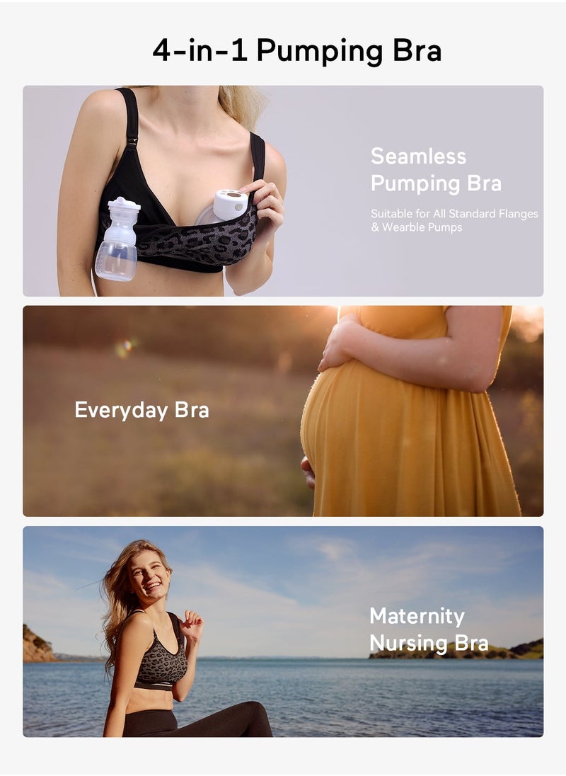 Hands Free Pumping Bra, Maternity Nursing Bras Support for Spectra, Medela, Elvie, Willow and More