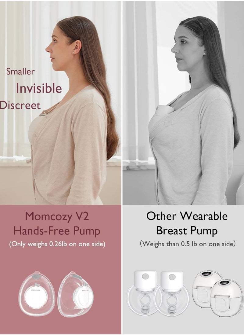 Painless, Potent, Wearable, Ultra-Light, Hands Free, Portable Double Electric Breast Pump V2 With 27 Pumping Combinations